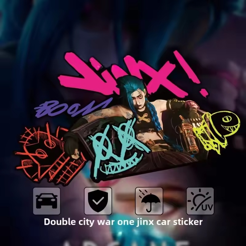 Car Accessories Website - Pegatina Reflectante de Graffiti Arcane Jinx