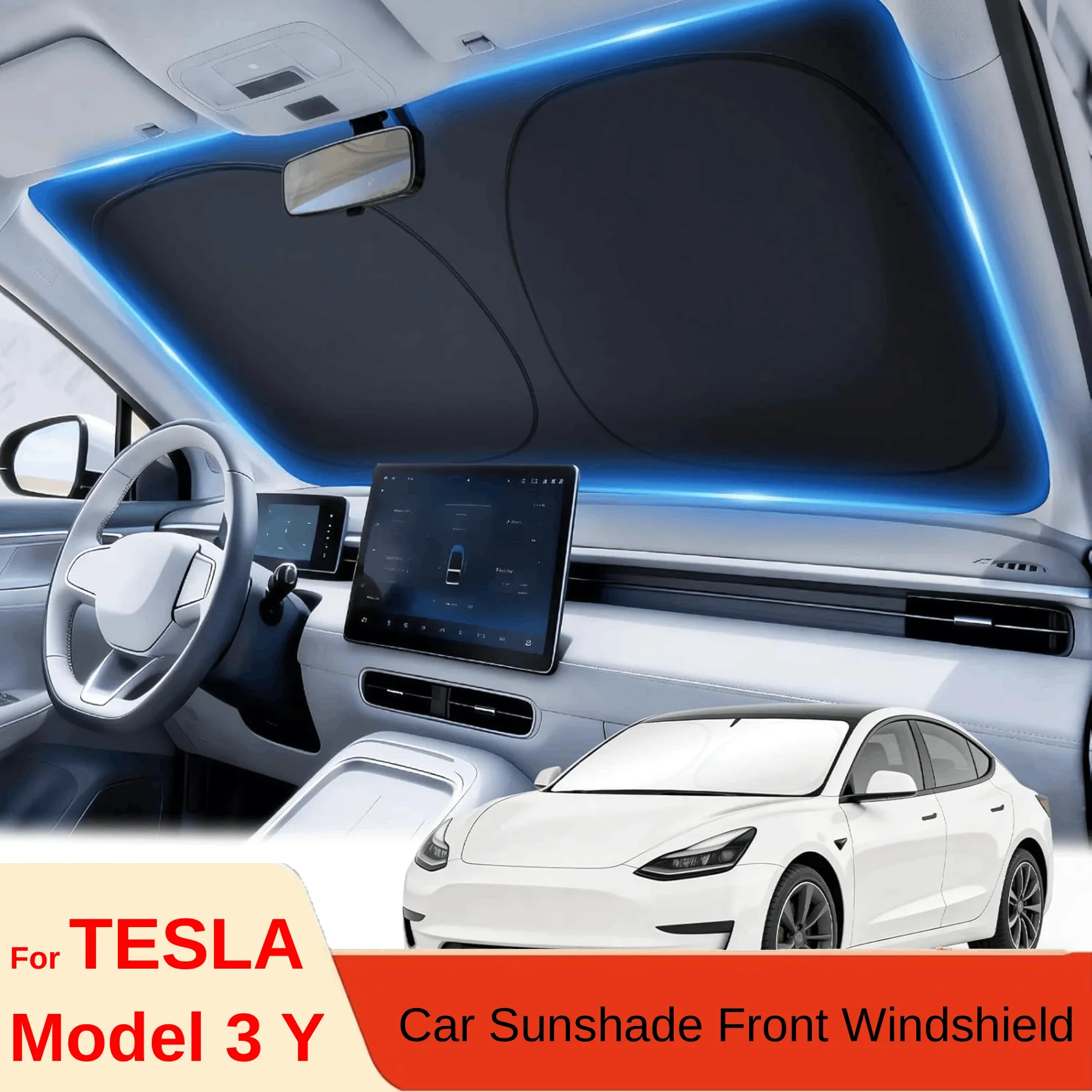 Car Accessories Window - Parasol para Parabrisas de Coche Tesla