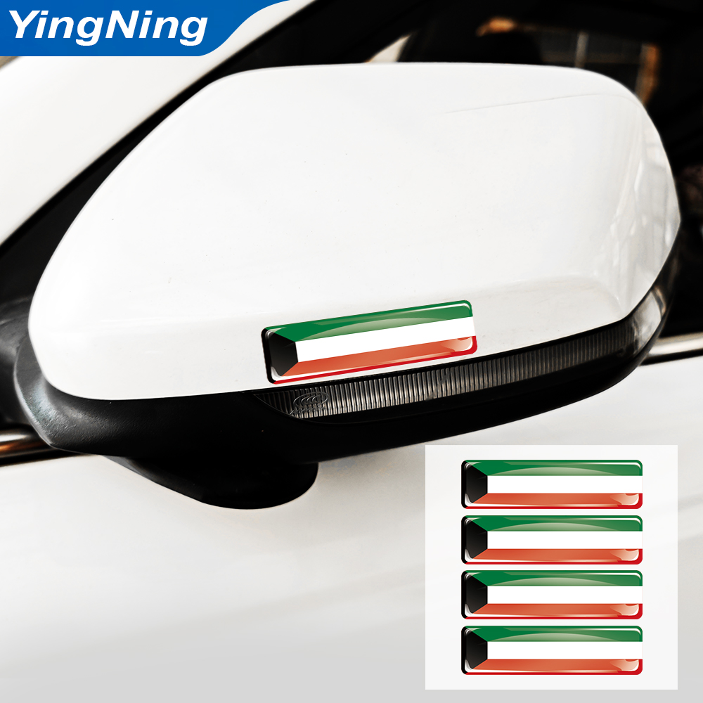 4 pegatinas con la bandera de  - Car Accessories Kuwait reseña y precio