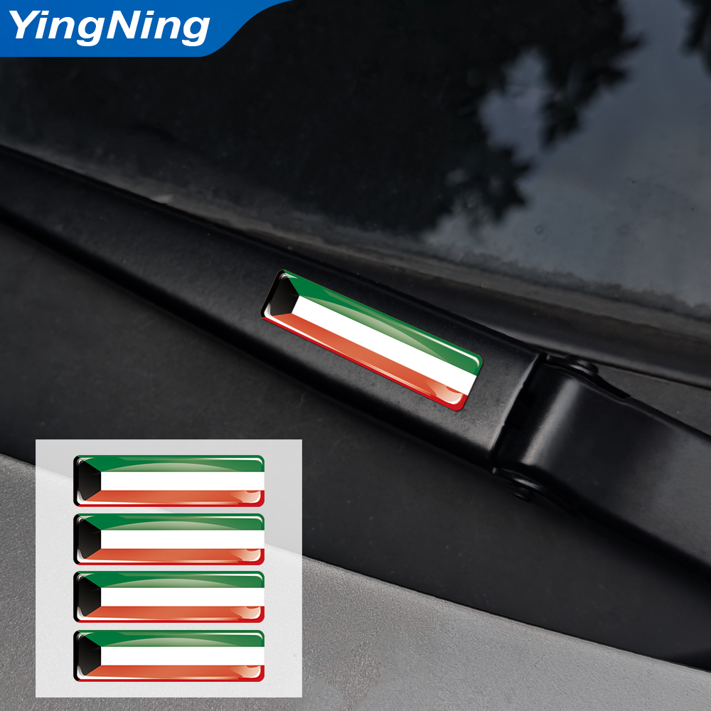4 pegatinas con la bandera de  - Car Accessories Kuwait reseña y precio