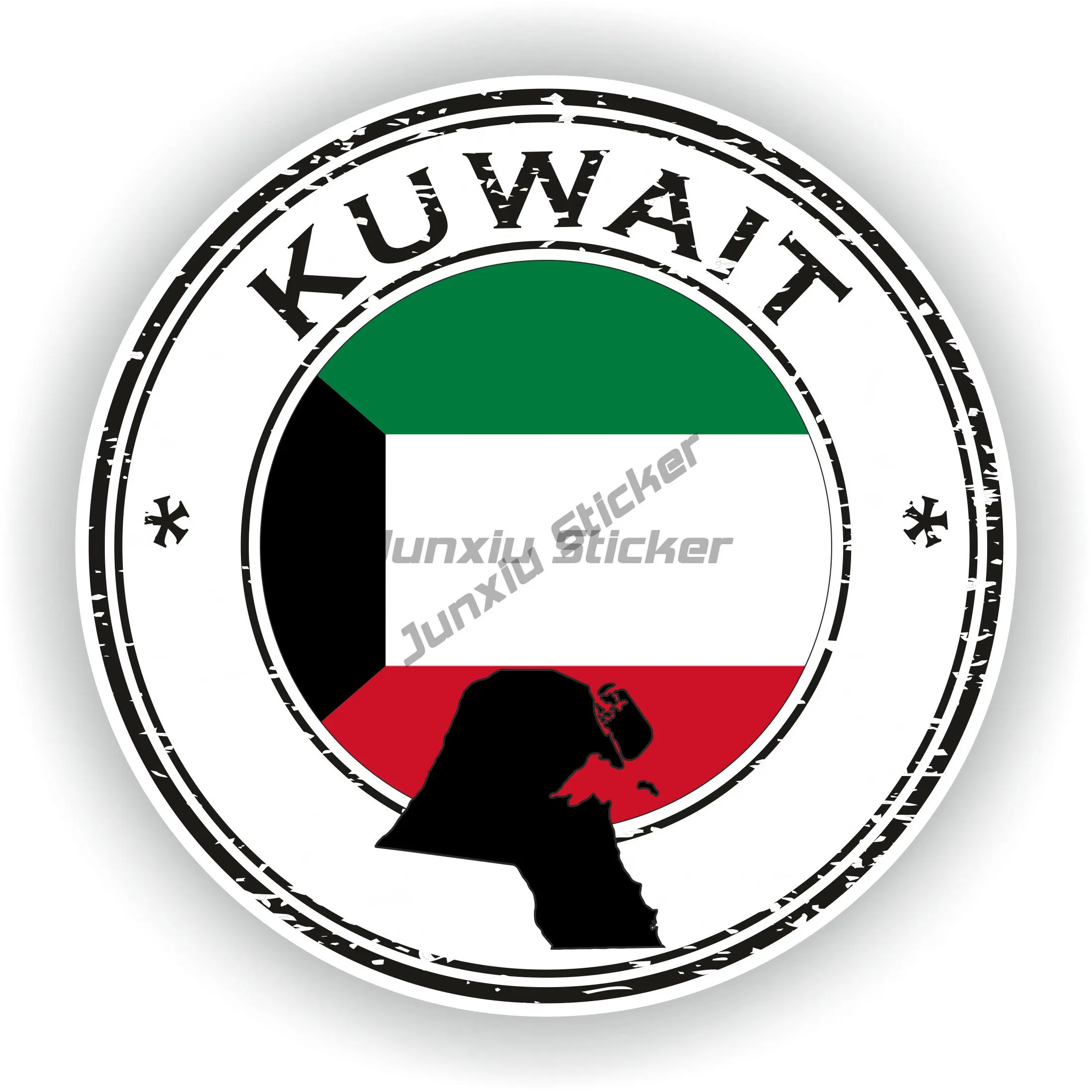 KWT Kuwait bandera mapa emblem - Car Accessories Kuwait reseña y precio