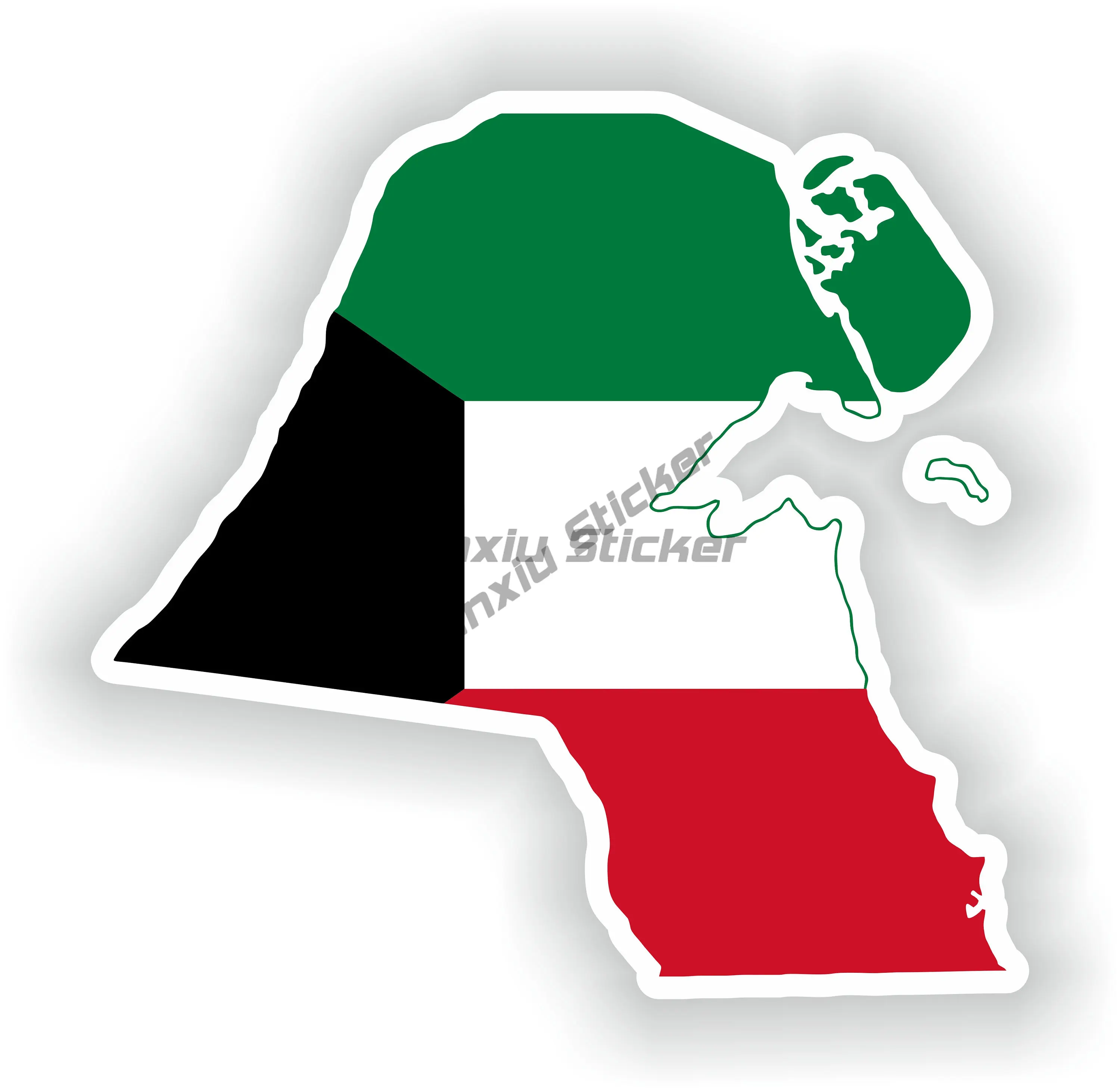 KWT Kuwait bandera mapa emblem - Car Accessories Kuwait reseña y precio